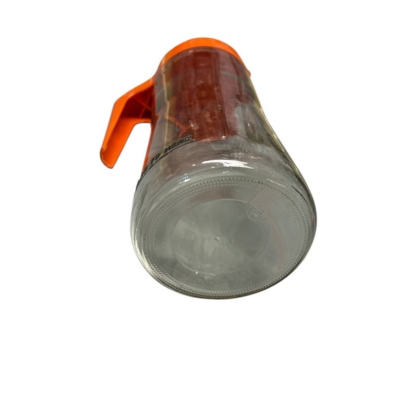 1970s Anchor Hocking Glass TANG Orange Drink Clear Glass Pitcher With Lid - Picture 5 of 9